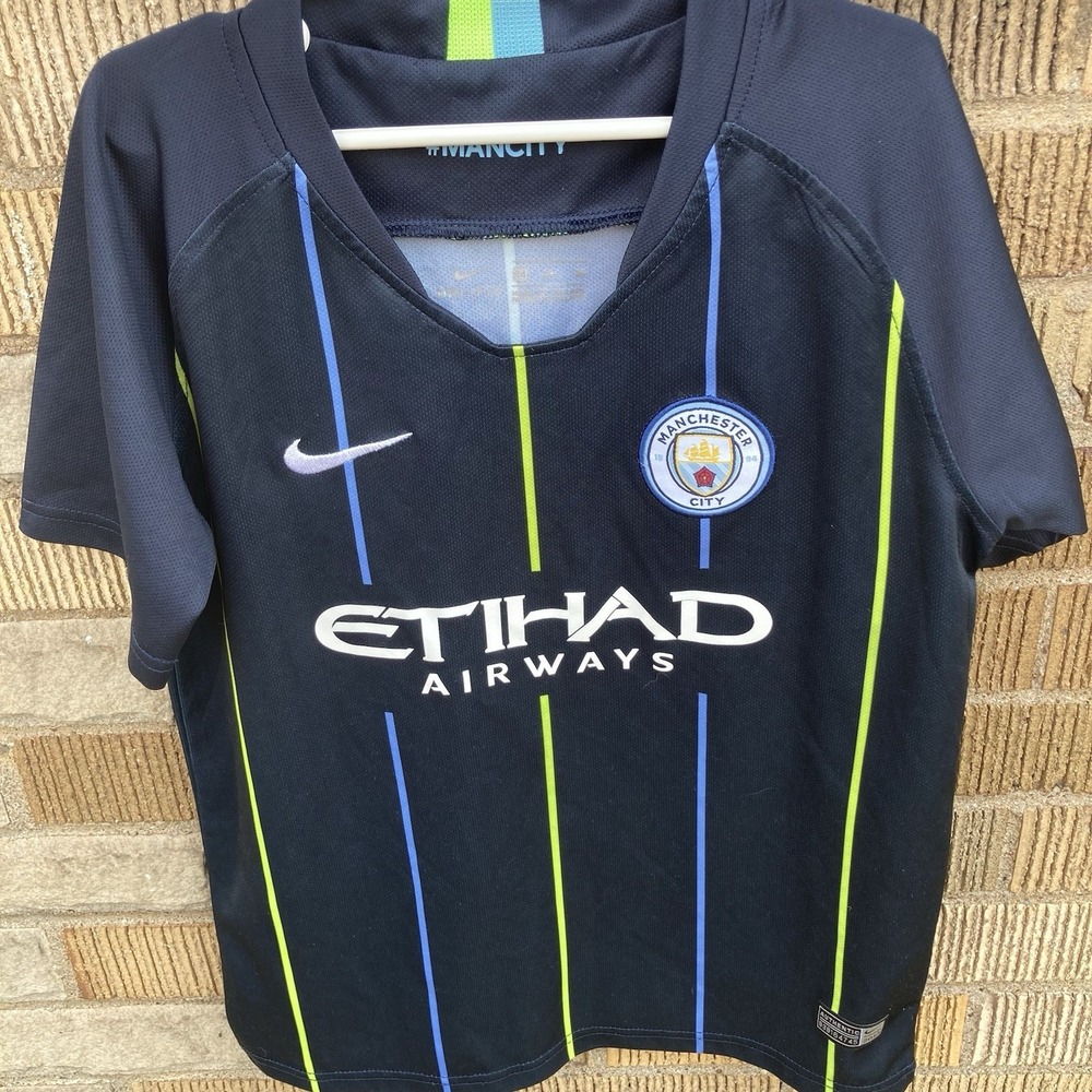 Nike Kun Aguero Manchester City Kids Sz 24 Youth XS Soccer Jersey Etihad Man Cty